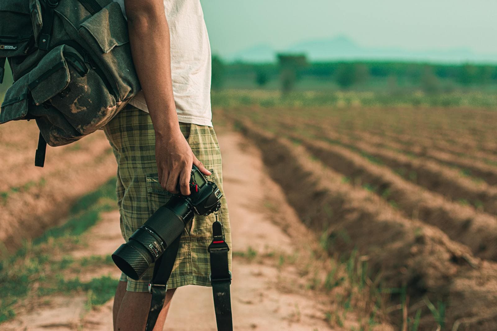 Photographe avec appareil argentique